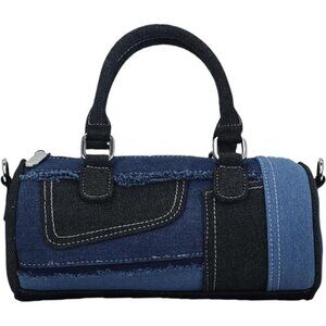 Shoulder Bags for Women Denim Purse Patchwork Crossbody Evening Handbag Clutch